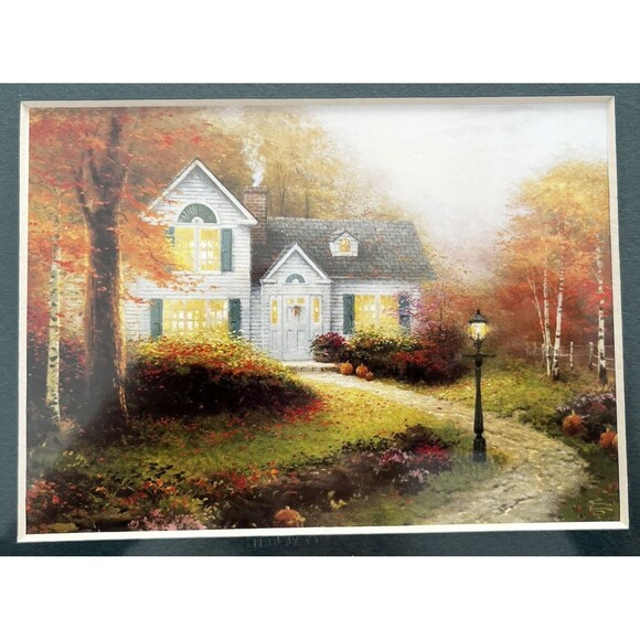 Vintage 1998 Thomas Kinkade Seasons Collection Set of 2 Deer Creek & Autumn - Picture 7 of 7